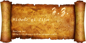 Hidvégi Zita névjegykártya